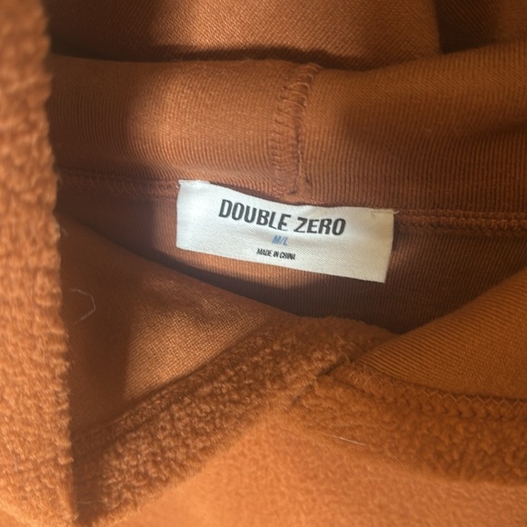 Double Zero Sherpa Fleece Hoodie Baked Clay Long Sleeves Womens Slash Size M/L - Picture 4 of 10